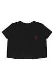 Darkest Fox Embroidered Logo Crop Tee Darkest Fox