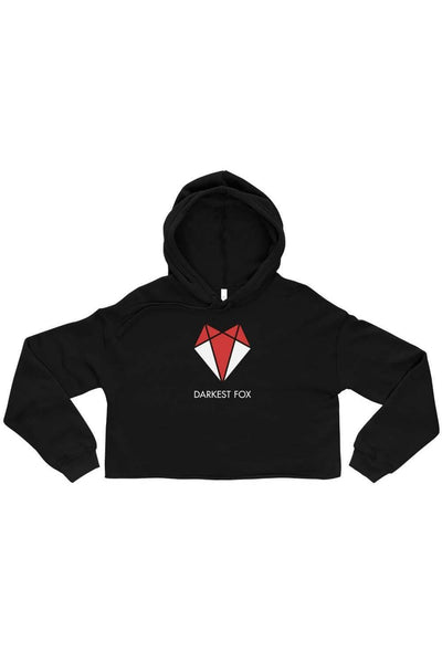 Darkest Fox Raw Edge Crop Hoodie Darkest Fox