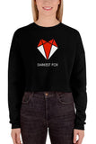 Darkest Fox Raw Edge Crop Sweatshirt Darkest Fox