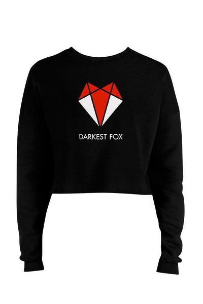 Darkest Fox Raw Edge Crop Sweatshirt Darkest Fox