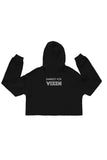 Darkest Vixen Raw Edge Crop Hoodie Darkest Fox