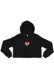 Darkest Vixen Raw Edge Crop Hoodie Darkest Fox