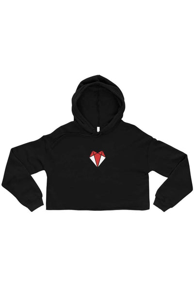 Darkest Vixen Raw Edge Crop Hoodie Darkest Fox