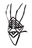 Diamanté Leather Harness Set Love Lorn Lingerie