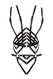 Diamanté Leather Harness Set Love Lorn Lingerie