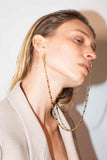 Long Bold Chain Double Earring domestique