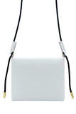 Medium Flap White Leather Pouch domestique