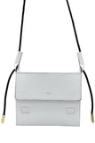 Medium Flap White Leather Pouch domestique