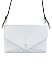 Large Envelope White Leather Purse domestique
