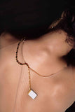 Long Bold Chain Stamp Earring domestique