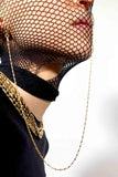 Long Thin Chain Double Earring domestique