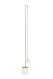 Long Thin Chain Stamp Earring domestique