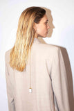 Long Thin Chain Stamp Earring domestique