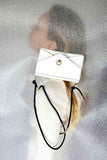 Medium Envelope White Leather Purse domestique