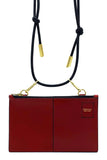 Medium Postal Red Leather Wallet domestique