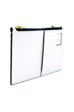 Medium Postal White Leather Wallet domestique