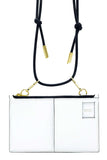Medium Postal White Leather Wallet domestique