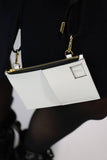 Medium Postal White Leather Wallet domestique