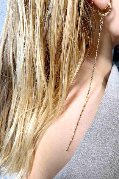 Medium Thin Chain Simple Earring domestique