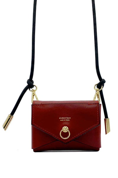 Mini Envelope Red Leather Purse domestique