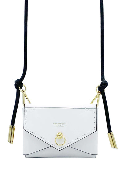 Mini Envelope White Leather Purse domestique
