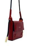 Mini Flap Red Leather Pouch domestique