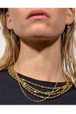 Long Thin Chain Double Earring domestique