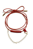 Leather Chained Up Necklace domestique