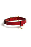 D-Ring Leather Choker domestique