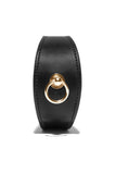Black Leather Linotte Cuff Bracelets domestique