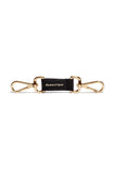 Black Leather Linotte Cuff Bracelets domestique