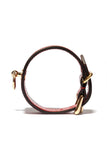 Red Leather Linotte Cuff Bracelets domestique