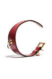 Red Leather Linotte Cuff Bracelets domestique