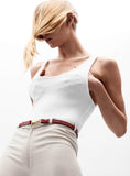 Red Pinson Bondage Leash Leather Belt domestique
