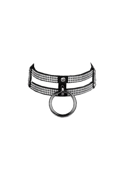 Double Diamond Leather Collar VoyeurX