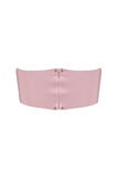 Baby Pink Latex Bandeau Crop Top Elissa Poppy