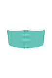 Jade Green Latex Bandeau Crop Top Elissa Poppy