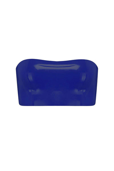 Royalblue Navy Latex Bandeau Crop Top Elissa Poppy