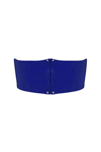 Royalblue Navy Latex Bandeau Crop Top Elissa Poppy