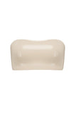 White Ivory Latex Bandeau Crop Top Elissa Poppy