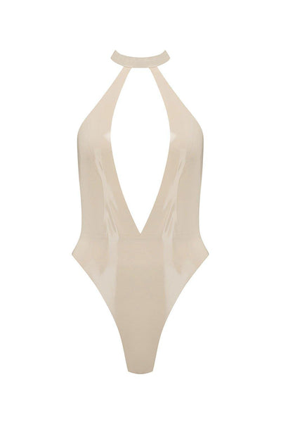 Elissa Poppy White Ivory Latex Bodysuit Elissa Poppy