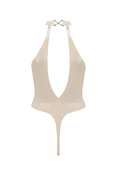 Elissa Poppy White Ivory Latex Bodysuit Elissa Poppy