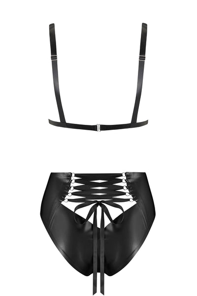 Mu Lambda Latex Lingerie Set Elissa Poppy