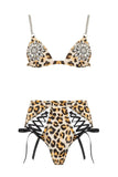 Mu Lambda Leopard Latex Lingerie Set Elissa Poppy