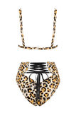 Mu Lambda Leopard Latex Lingerie Set Elissa Poppy