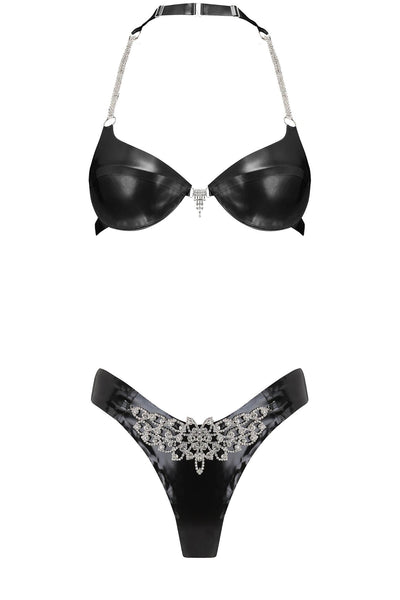 Gamma Tau Latex Lingerie Set Elissa Poppy