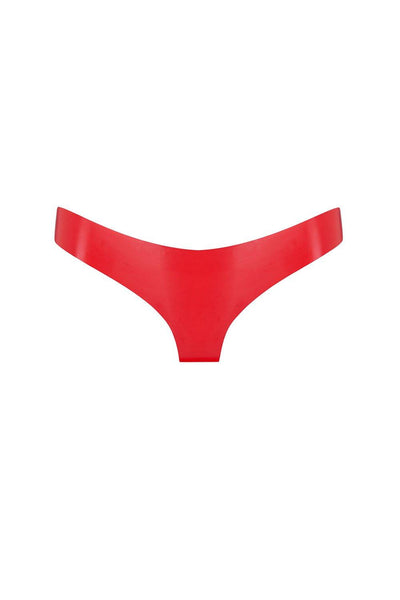 Scarlet Red Latex Cheeky Brief Elissa Poppy
