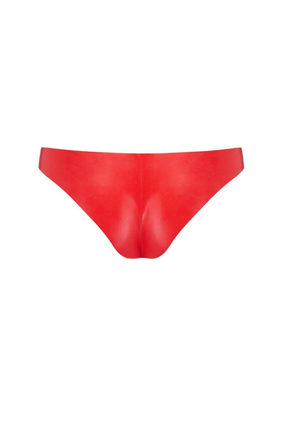 Scarlet Red Latex Cheeky Brief Elissa Poppy