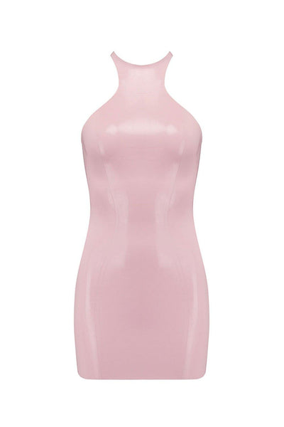 Baby Pink Latex Mini Dress Elissa Poppy
