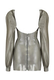 Delta Silver Latex Dress Elissa Poppy